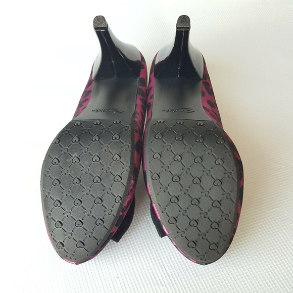 Candie’s Satin Purple Leopard Print Pumps Size 8.5 - Picture 8 of 8